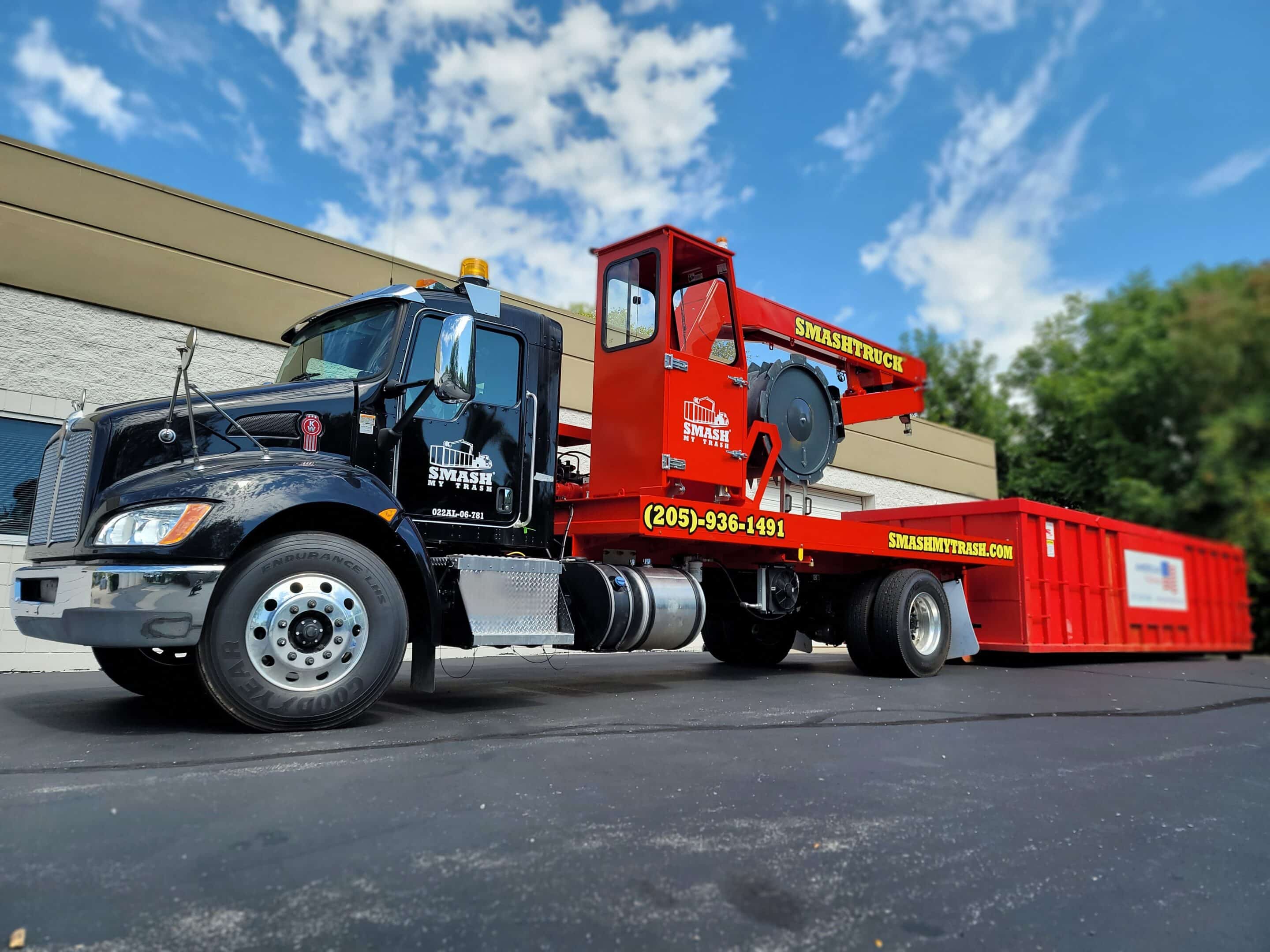 mobile waste compaction vehicle