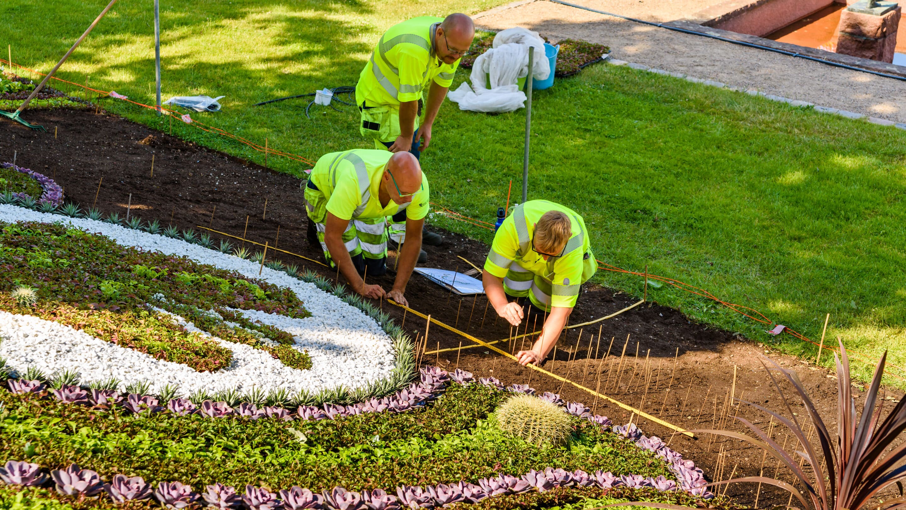 landscapers working